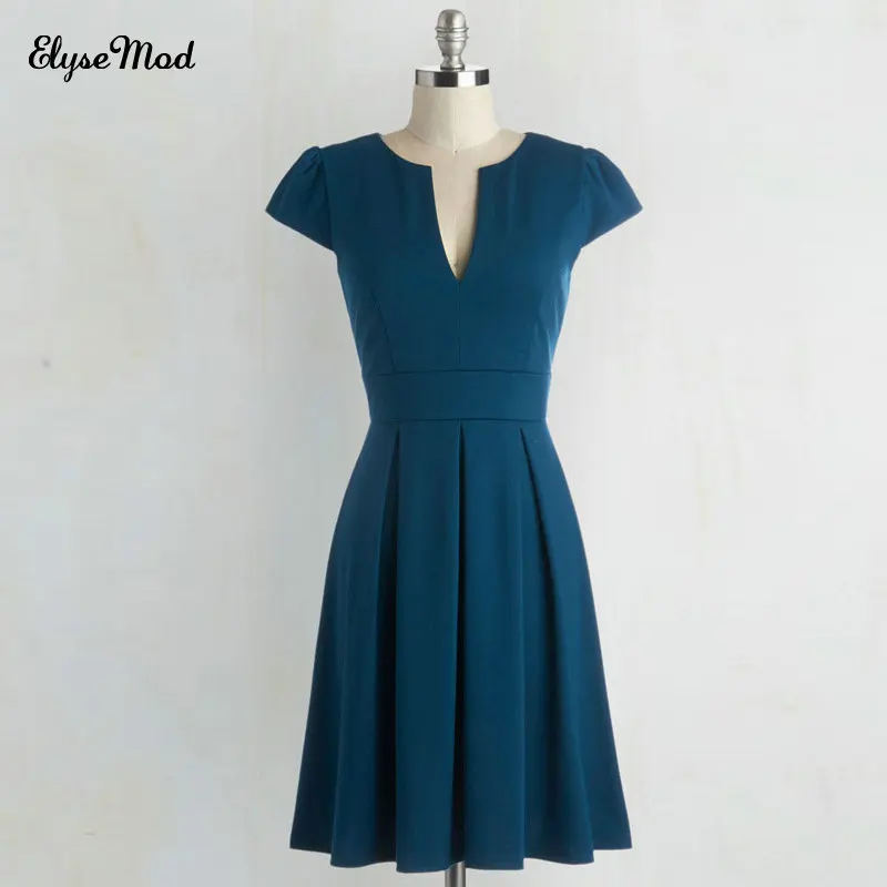 Платье До Колена С V образным вырезом и рукавами крылышками|special occasion dresses|special