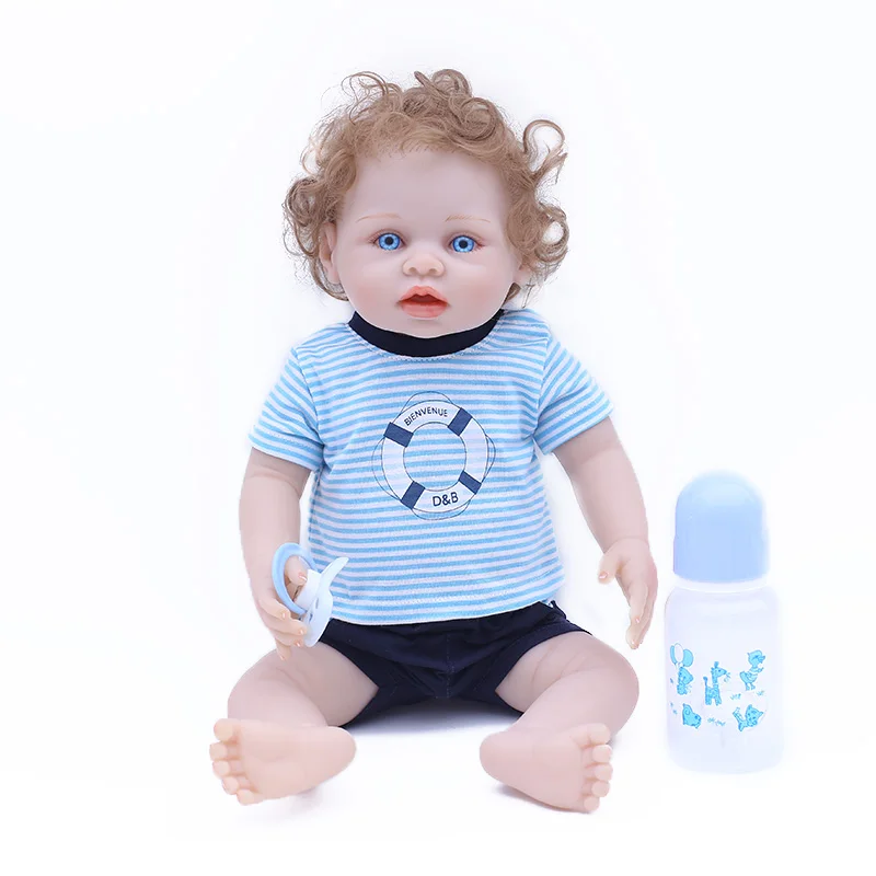 

Reborn boy Doll 43cm Full Vinyl silicone reborn baby dolls for girls child gift Realistic Bebes Reborn Menino bonecas