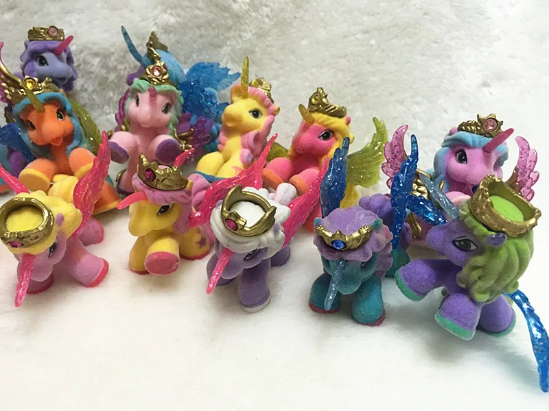 AILAIKI игрушка 10 шт./партия Флокирование Filly лошади звезды с крыльями серии