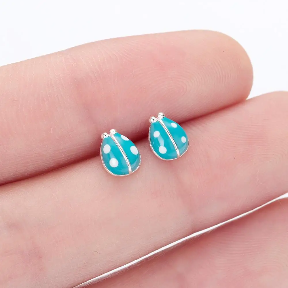 Женские Разноцветные серьги Chandler Blue Beatle летние вечерние ручной работы с
