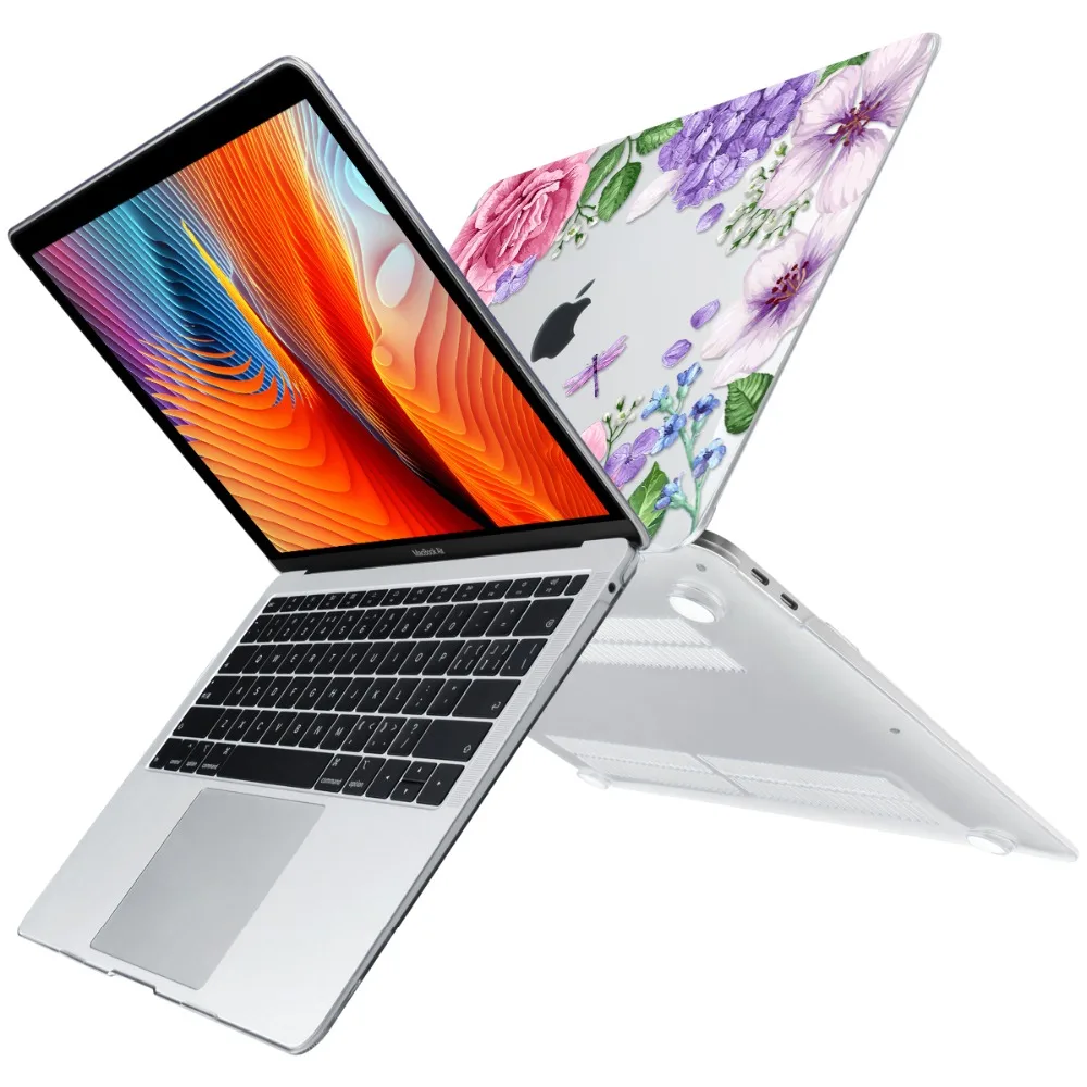 Жесткий чехол с цветочным рисунком и кристаллами для MacBook Air 11 12/air 13 A1932 retina 13 pro 13,3 15 16 touch bar A2141 чехол с цветами для ноутбука