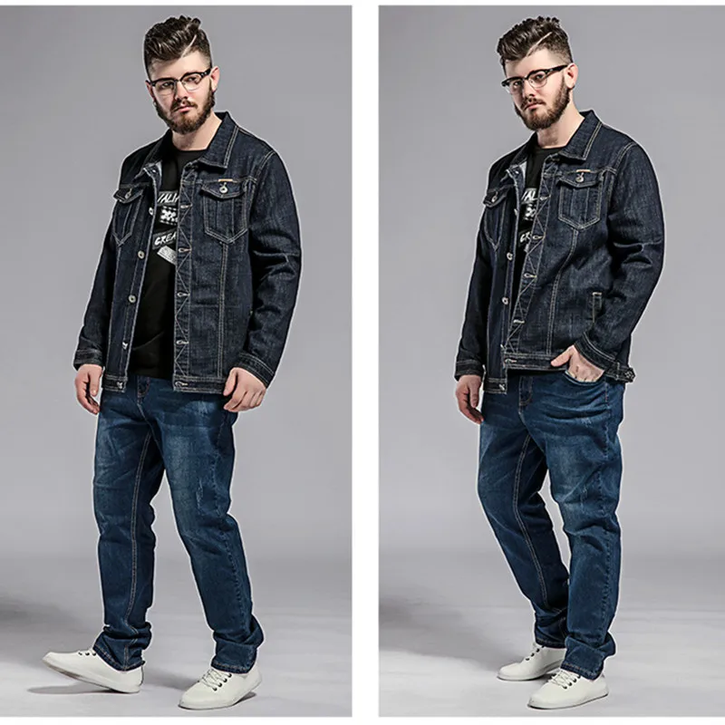 Плюс размер 10XL 9XL 8XL 7XL 6XL 5XL Новинка 2017 года Мужская джинсовая куртка пальто