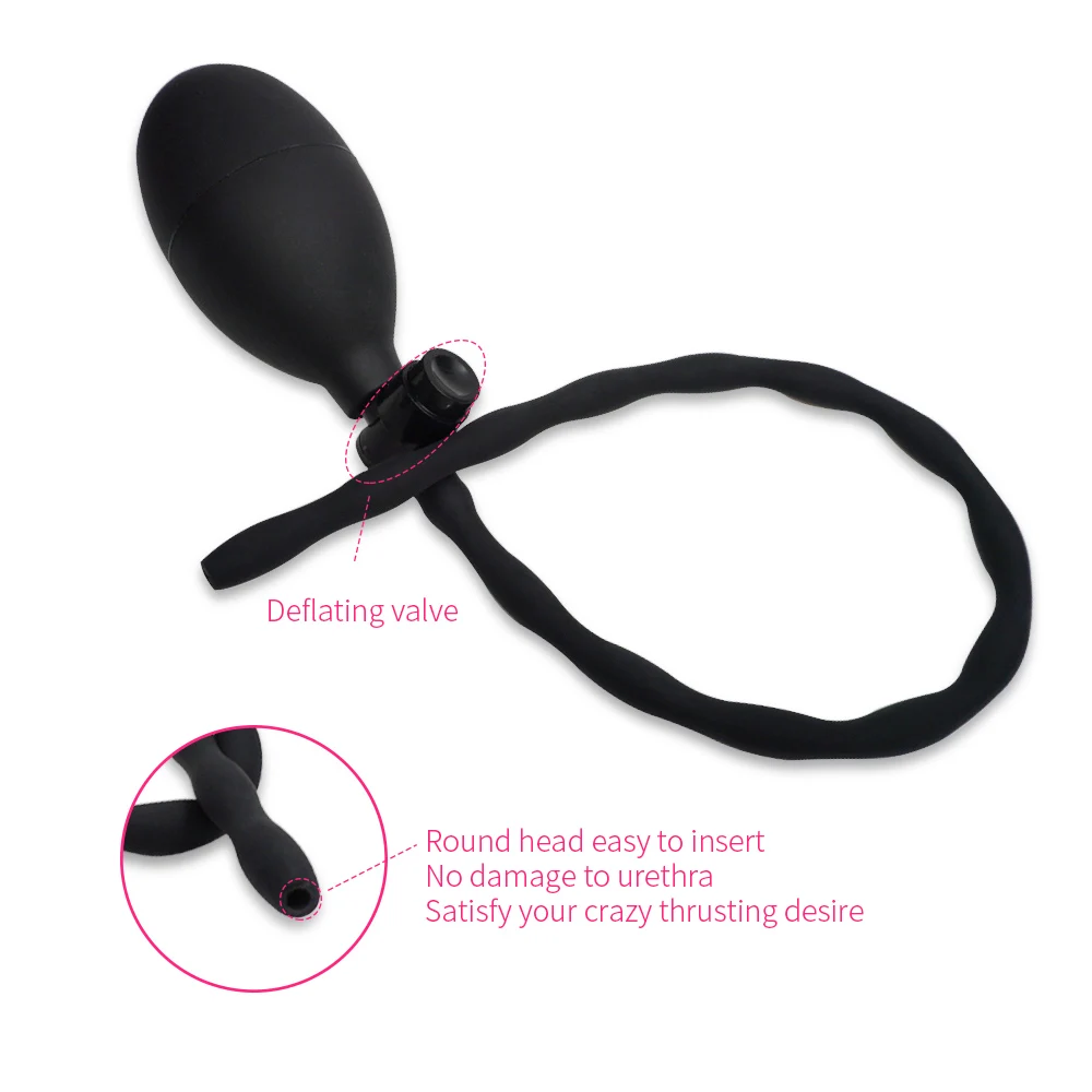 Уретры стимулируют надувной пенис Plug силиконовые уретры расширители мужской