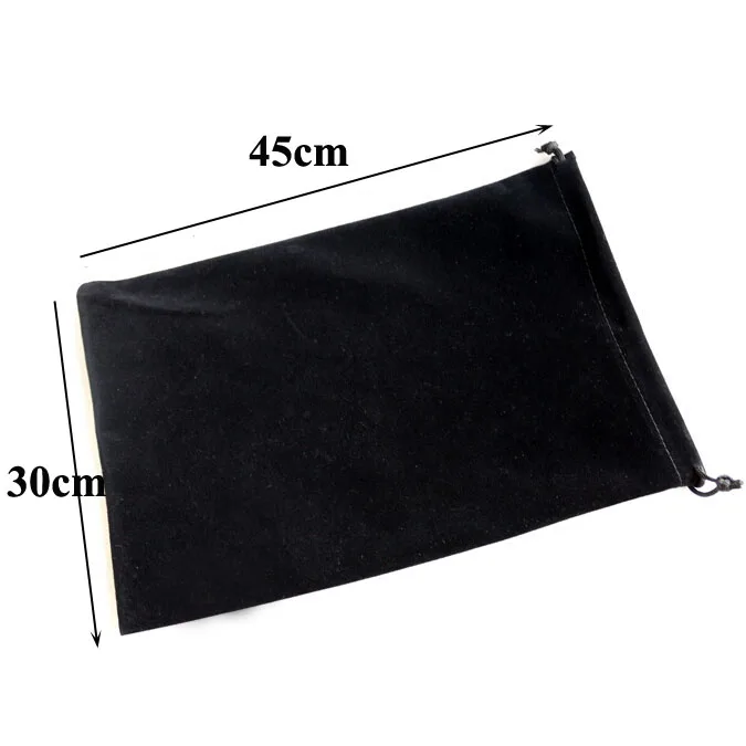 

10pcs/lot Large Big Size 30x45cm Drawstring Black/Gray/Red Velvet Bags For Tablet PC Christmas Wedding Packaging Gift Bags
