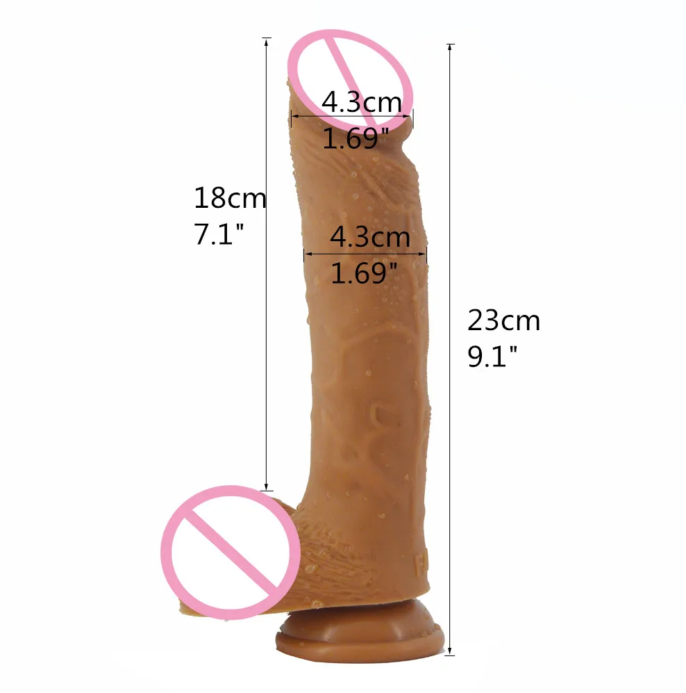 Унисекс реалистический мягкий силиконовый большой огромный член интимные