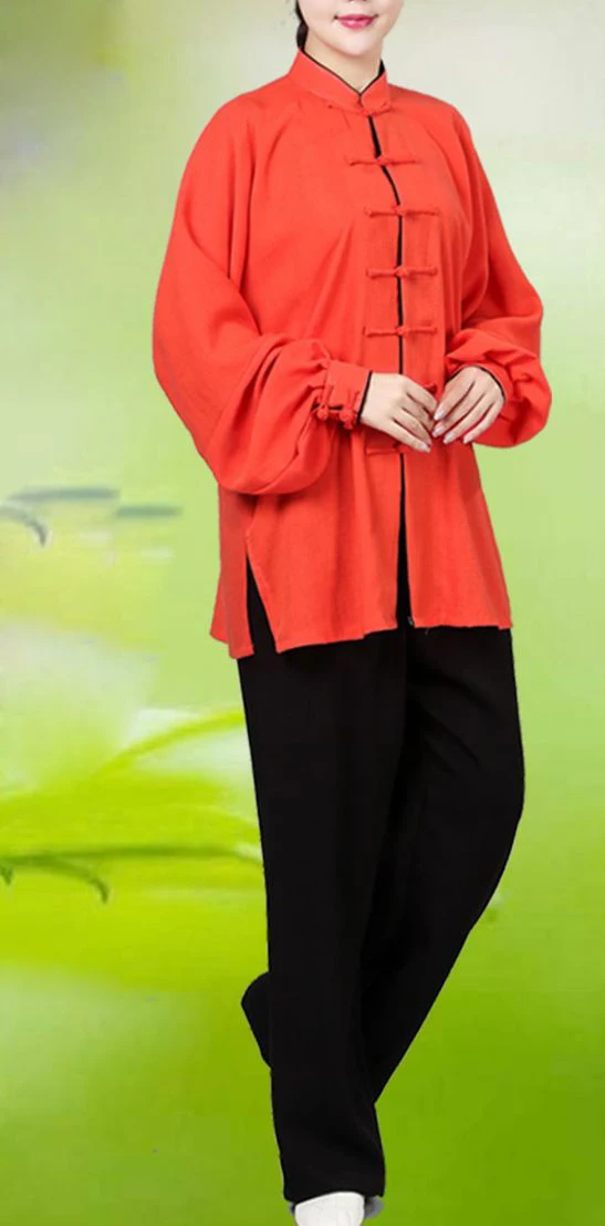 Женские хлопковые и льняные костюмы для боевых искусства одежда Тай Чи костюм