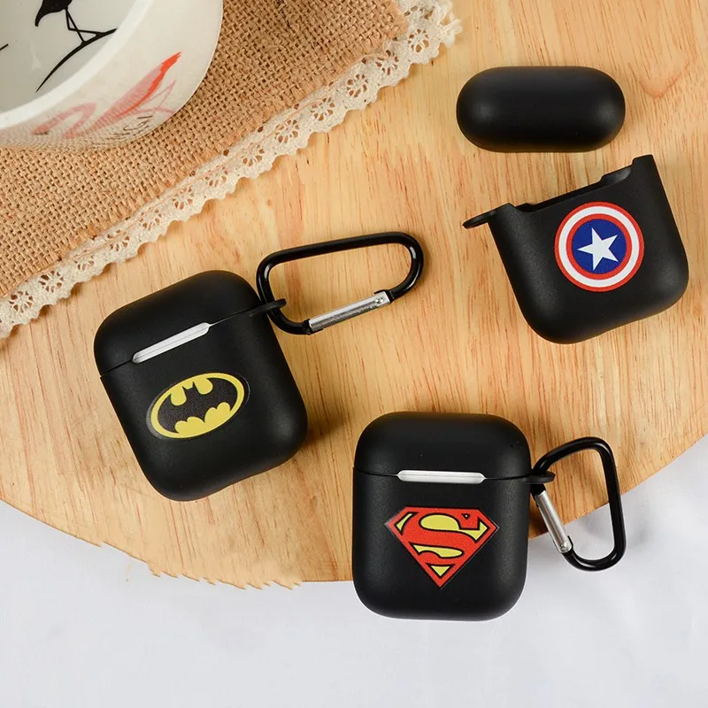 Marvel сумки для Apple Air pods коробка мультфильм силиконовый чехол Airpods2 беспроводные