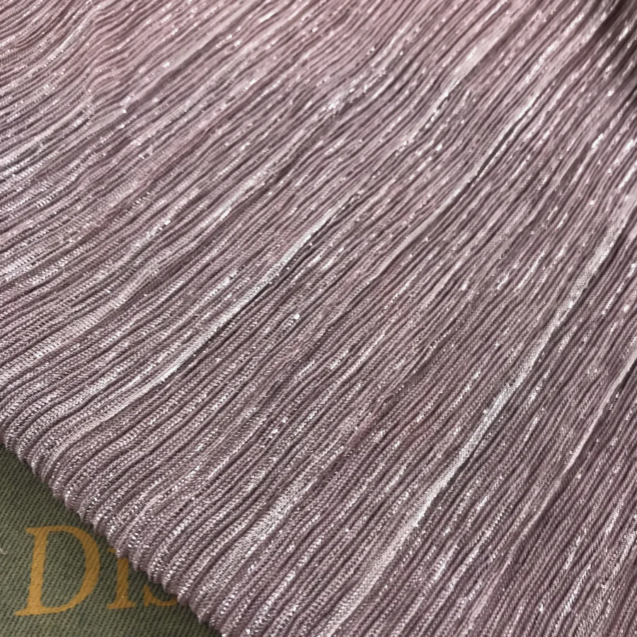 

Розовая блестящая сверхтонкая плиссированная сетчатая ткань гармошкой, 2 м, 150 см, 59 дюймов, материал для вечернего платья, одежды, MM443