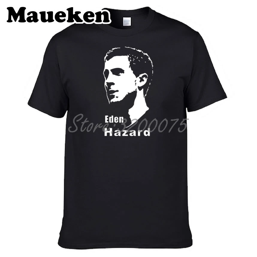 Мужская футболка Челси Eden Hazard 10 Fun с изображением гитары футболки из 100% хлопка