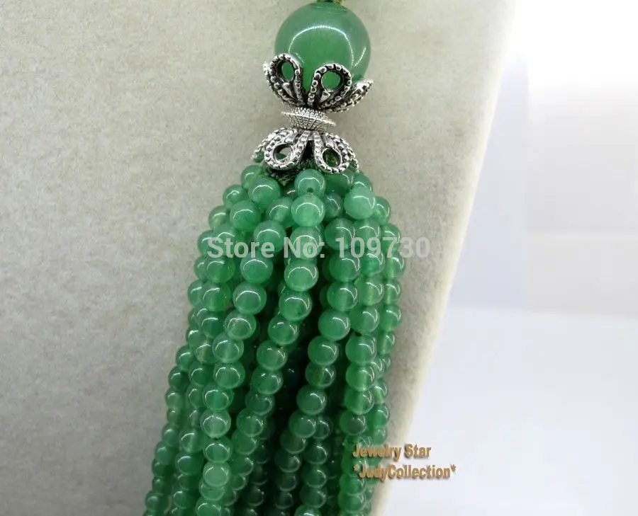Огромный бисер из зеленого камня и тибетского серебра 00943 $1000|tibetan silver|necklace tibetantibet