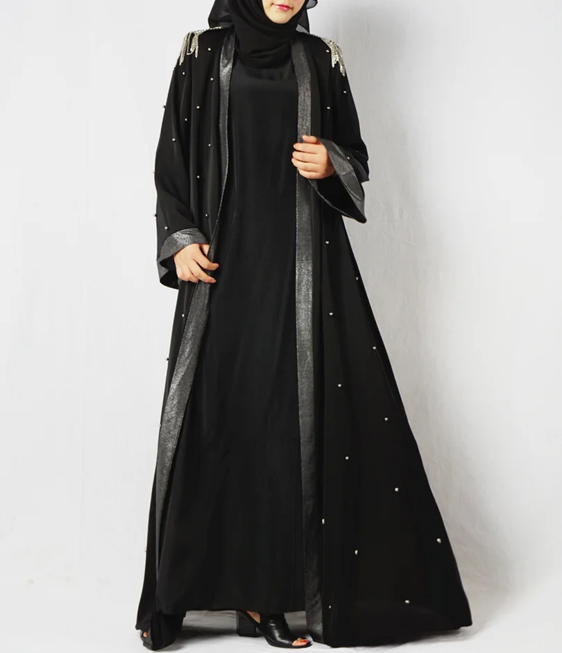 Модные мусульманское платье Абая в мусульманская одежда для Дубай Костюмы Для