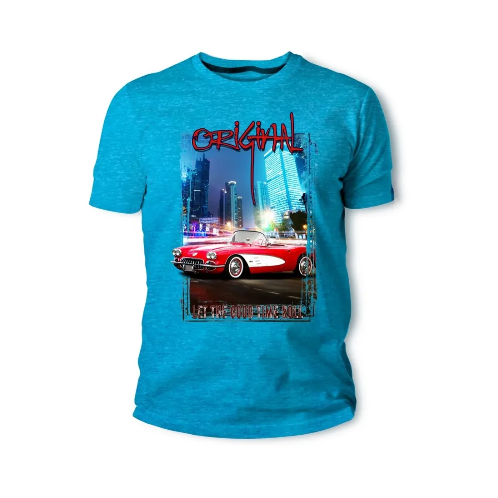 Футболка American Classic Muscle Car Corvette C1 в Red Weiss rotauto новинка 2019 мужская повседневная