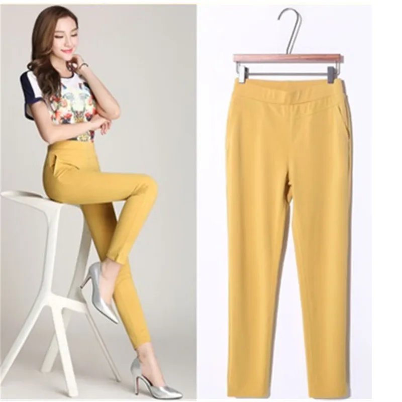 Новые весенние женские узкие брюки большого размера модные повседневные