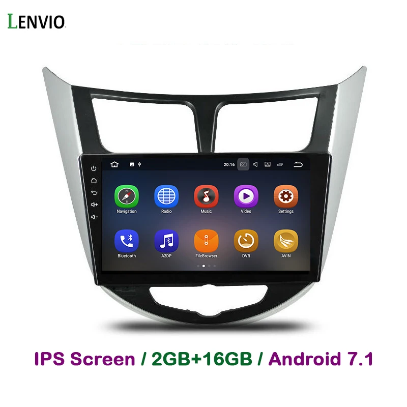 Автомобильный DVD плеер Lenvio 2G RAM четырехъядерный Android 7 1 для Hyundai Verna Accent Solaries 2010 2011