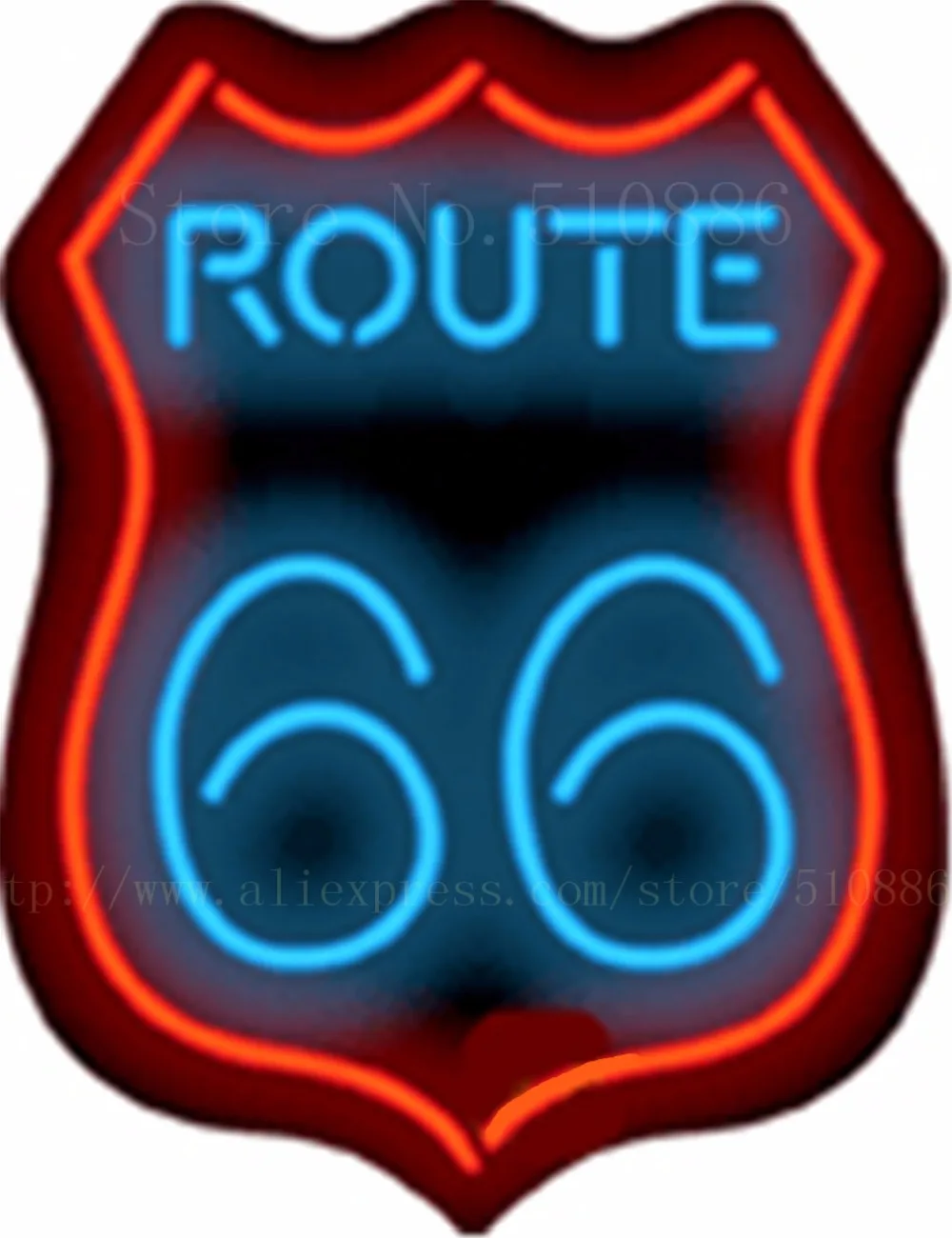 

19*15 "Route 66 неоновая вывеска, настоящий стеклянный пивной бар, светильник для паба, вывески для магазина, упаковка, случайные бизнес лампы, рек...