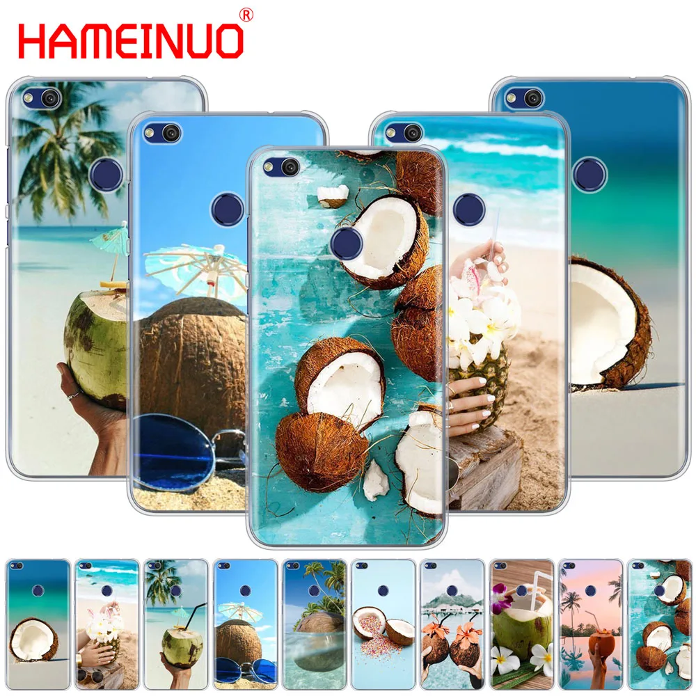 HAMEINUO кокосовый на пляже чехол для телефона huawei Ascend P7 P8 P9 P10 P20 lite plus pro G9 G8 G7