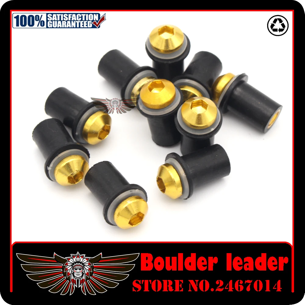 10Ps Motorcycle 5mm Windscreen Windshield Bolts Screw Nut Fastener Kit For BMW S1000R F650GS R1200R LC K1200S F800R GS | Автомобили и