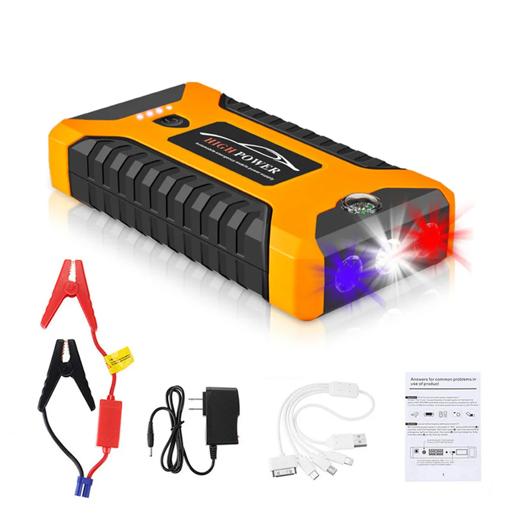 Многофункциональный стартер скачка для 5.0L бензинового автомобиля 12V 4USB 600A Портативный автомобиля Батарея усилитель Зарядное устройство усилитель Мощность power Bank пусковое
