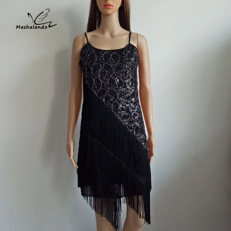 Винтажная Клубная одежда с бахромой женское платье в стиле Пейсли арт деко