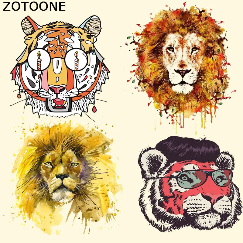 ZOTOONE очки Тигр железа на заплатках для одежды тепловой пресс аппликация A level