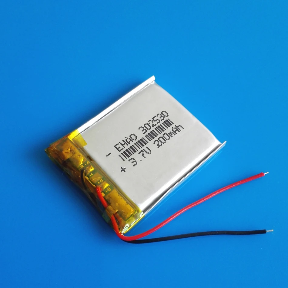 3.7V 200mAh 302530 Polymer lithium Lipo Lion battery rechargeable customized for mp3 gps bluetooth headset smart watches | Электроника