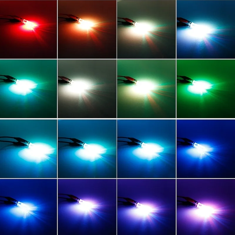 2x T10 W5W 194 5050 SMD 6 светодиодный автомобильный RGB светильник на танкетке для чтения, автомобильная парковочная лампа, мигающая лампа+ пульт дистанционного управления(без аккумулятора