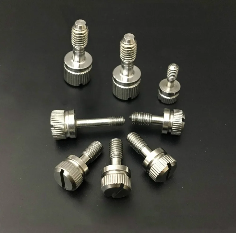 

4pcs M5 stainless steel slotted knurled screwless knurled loose screws home decoration bolts 30mm-50mm length