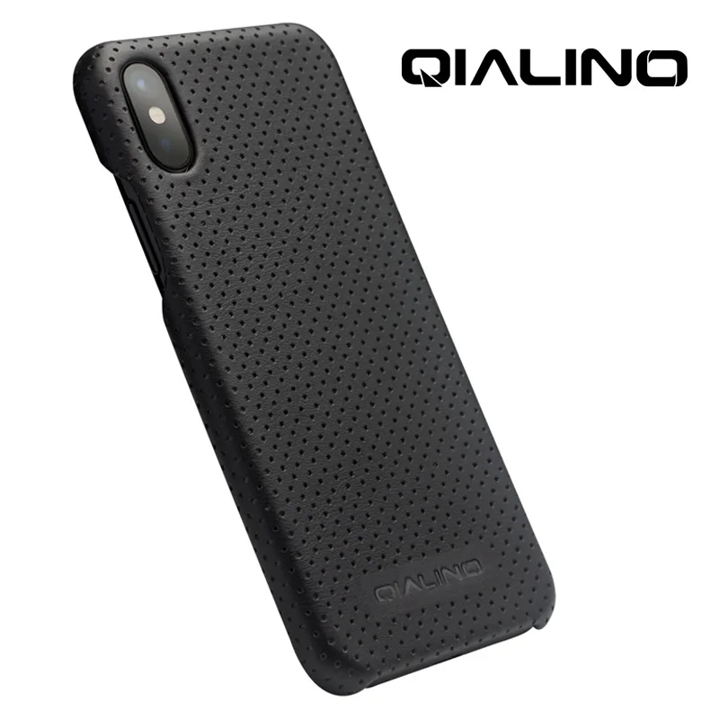 Уникальный чехол-накладка QIALINO для iPhone XS Роскошный чехол из натуральной кожи X Apple
