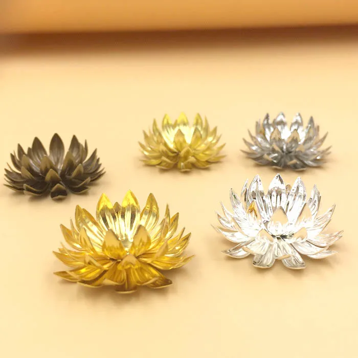 30mm Vintage Filigree Flower Charms 4 Layer 3D Lotus Spacer Beads Caps Blanks Bu Yao Hair Sticks DIY Jewelry Findings | Украшения и