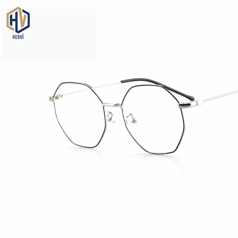 

Brand Design New Polygon Prescription Glasses Frame Men Women Octagon Metal Big Spectacles Frames Optics Eyeglasses