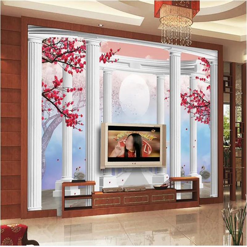 3d стереоскопическая мечта Римский столб фрески ТВ фон обои Гостиная Спальня papel