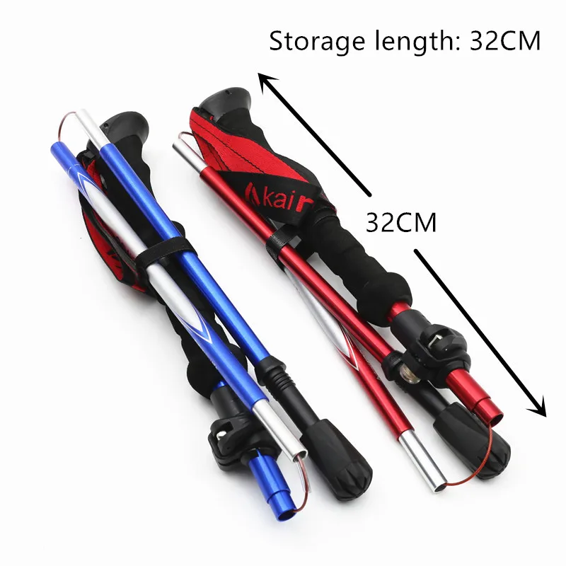 2 шт. алюминиевые палки для ходьбы сверхлегкие складные