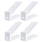 White 4pcs Пластиковый Регулируемый двойной органайзер для обуви, подставки для обуви, удобные ботинки для гостиной, полка для хранения - Цвет: White 4pcs