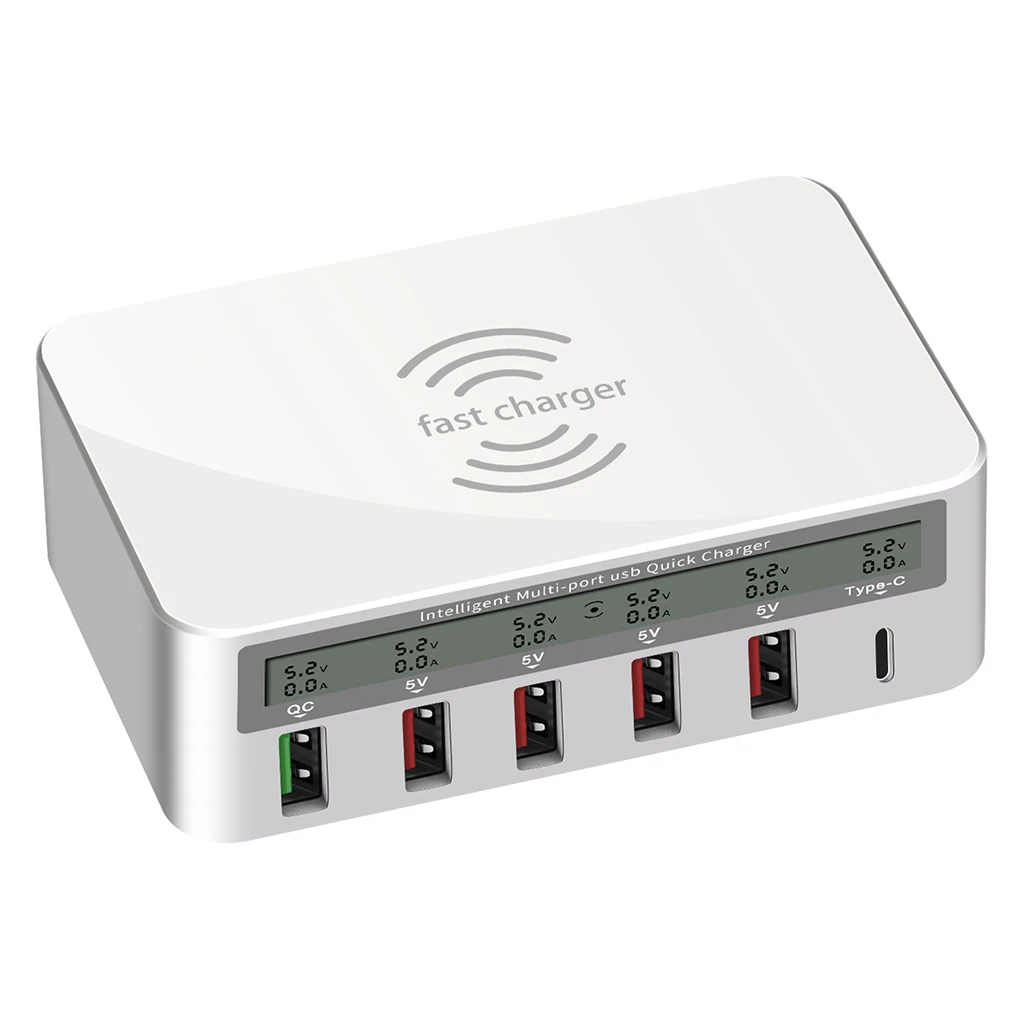 Европейский Союз (ЕС) QI Беспроводное зарядное устройство Quick Charge 3,0 usb type C зарядное устройство адаптер для iPhone Xiaomi samsung Быстрое зарядное устройство QC 3,0 USB разъем - Тип штекера: Европейский Союз (ЕС)