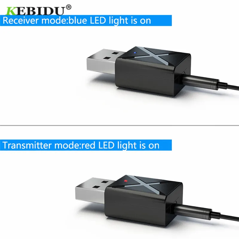 KEBIDU USB Bluetooth приемник передатчики 5 0 беспроводной аудио музыка стерео адаптер