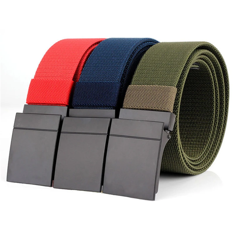 2018 холст премиум ремни для мужчин армия тактика дизайн мужские пояса Мода