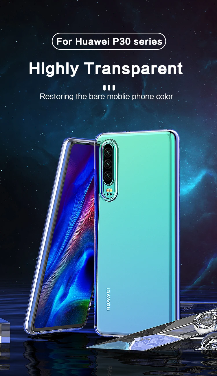 Прозрачный ТПУ чехол для huawei Honor 20 Pro Coque Мягкий силиконовый чехол для huawei P Smart Z P30 P20 Y6 Y7 Pro Y9 Prime задняя крышка