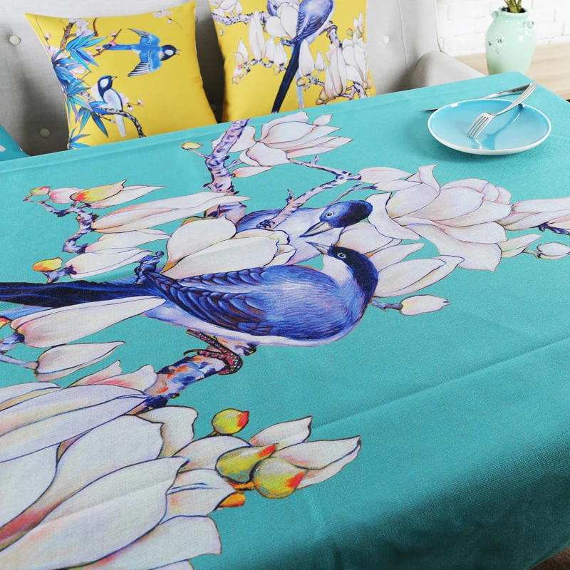 Новый китайский стиль классические цветы птицы 851 Льняная Скатерть свадебный