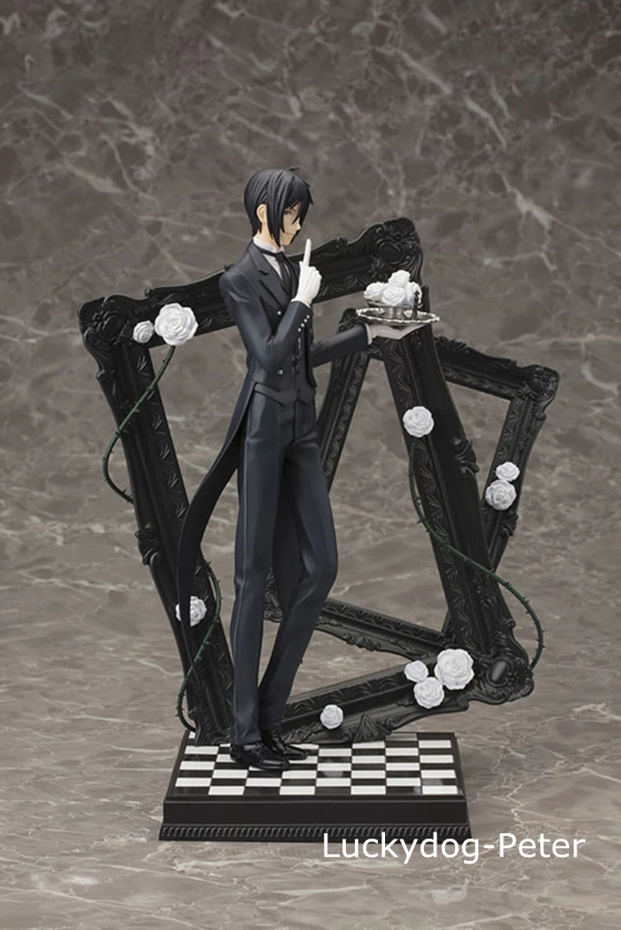 Черный Bulter дворецкий alois Trancy 1/7 Масштаб Окрашенные рис Себастьян фото кукла с