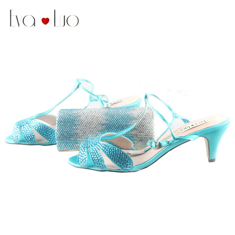 Свадебные туфли для невесты бирюза ручной работы итальянский комплект из обуви и