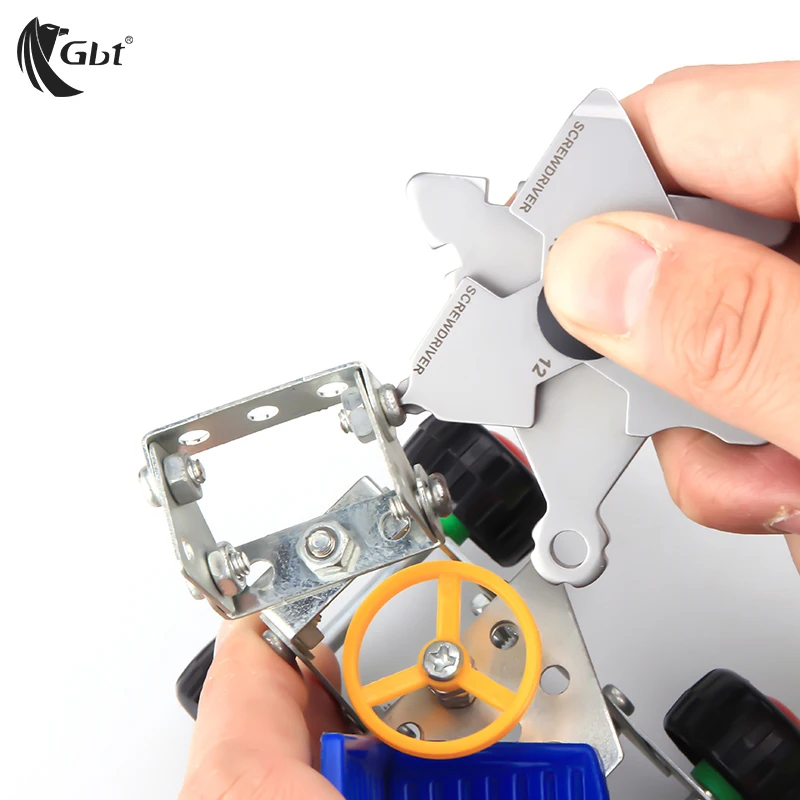 EDC gear открытый многофункциональный инструмент для выживания открывалка для бутылок Отвертка походные аксессуары брелок складной карманный инструмент