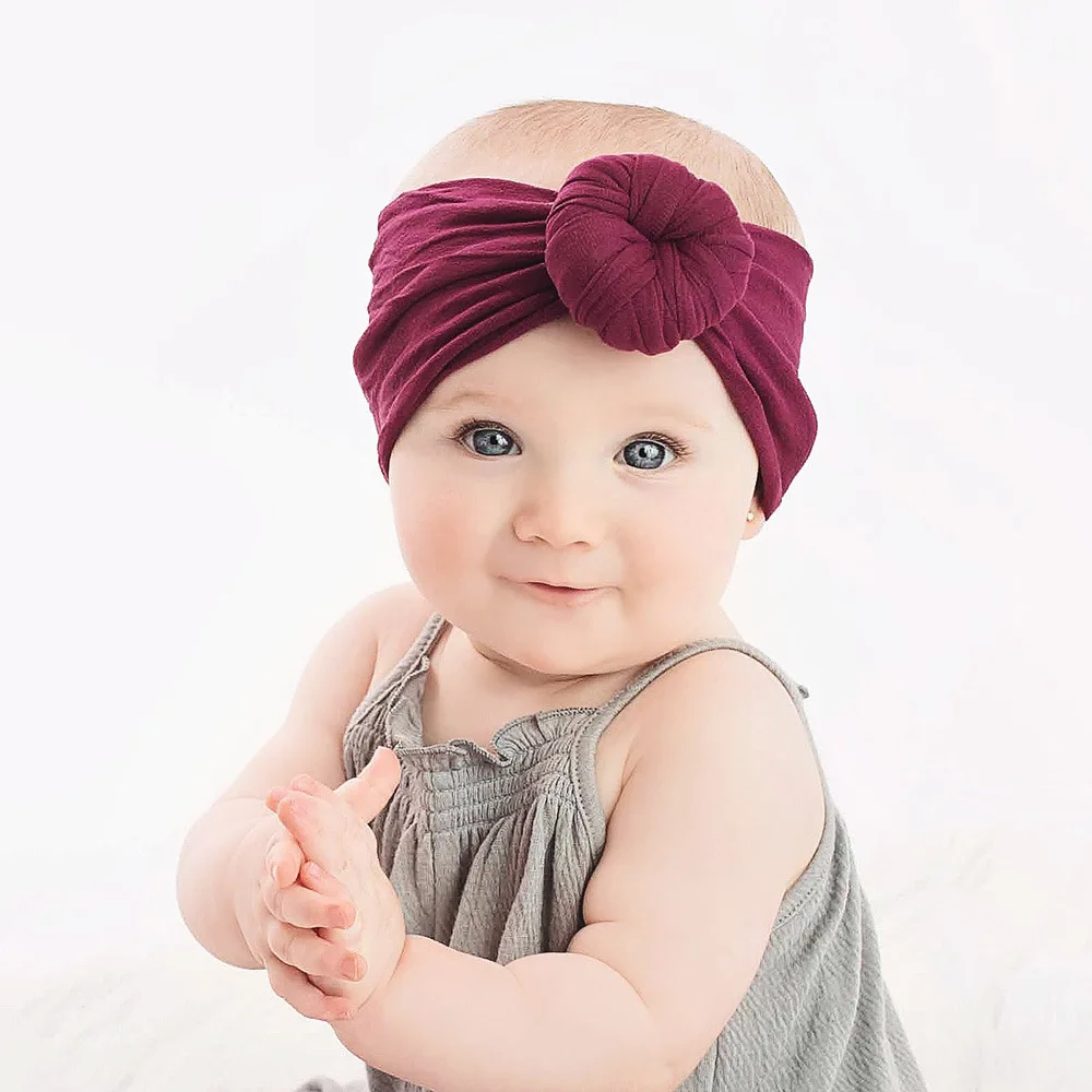 1 шт 20 цветов Bebe круглые повязки с узелком эластичные Широкие пончики шиньоны ткань хлопок девушки нейлон тюрбан бантики, аксессуары для волос