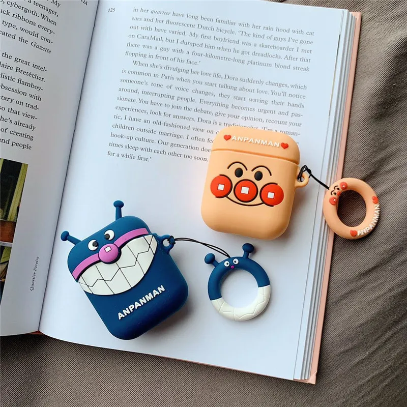 Милый мультяшный чехол для наушников anpanman baikinman Bluetooth Airpods 2 1 силиконовый защитный