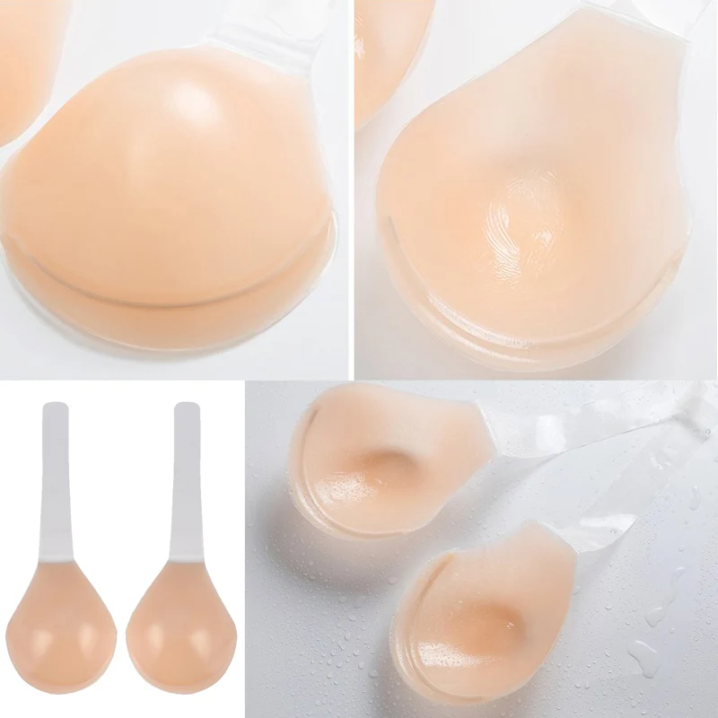 

1 Pair boob lift tape Chest Stickers Women Silicone Invisible Breast Lift Up Bra Tape Sticker Nipple Cover Strapless Backless