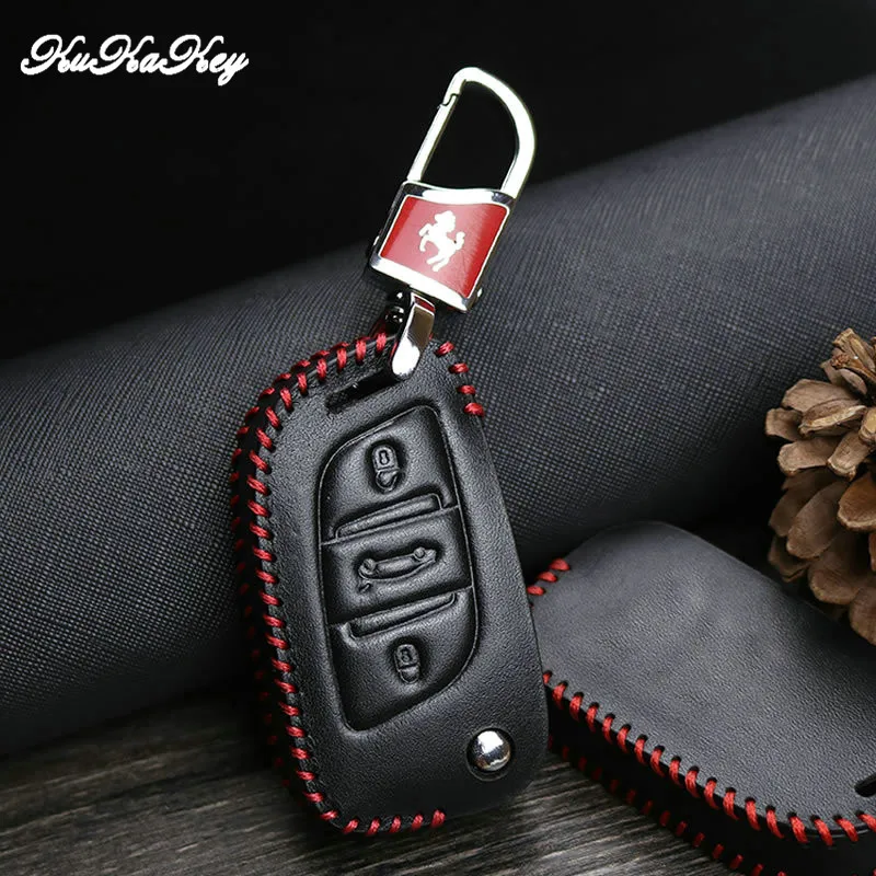 Кожаный чехол для ключа автомобиля Citroen C2 C3 C4 C5 C4L DS3 DS4 DS5 DS6 флип-чехол