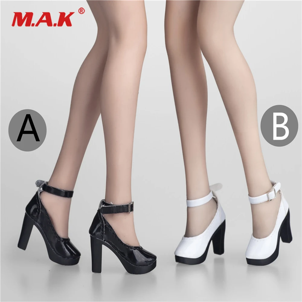 Масштаб 1/6 женские фигурки из искусственной кожи ботинки на высоком каблуке