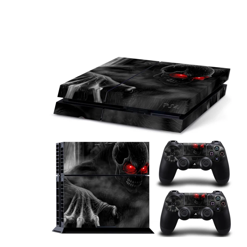 Череп для PlayStation 4 Виниловая наклейка PS4 консоли + 2 шт контроллер крышки наклейки