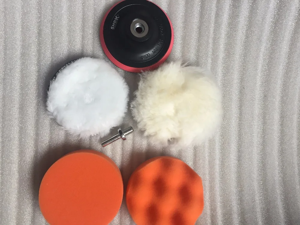 

Car waxing beauty 4 inch polishing disc wheel self-adhesive wool ball polishing machine plane wave sponge disk 100mm Buffing pad