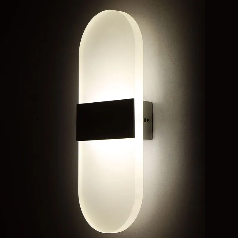 3 Вт 6 12 18 круглая угловая акриловая светодиодный настенный светильник Luminaria AC85 265V