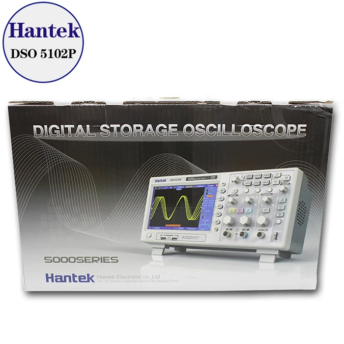 Hantek DSO5102P Цифровой осциллограф 100 МГц 2 канала 1GSa/s частота дискретизации в реальном времени USB хост и подключение устройства 7 дюймов